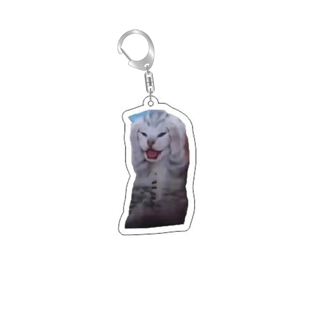 Funny Cat Memes Series Keychain Student Gift Bag Lanyard Women's Bag Pendant Keychain Cute Things Cheap Gift For Best Friends Econic Blanks
